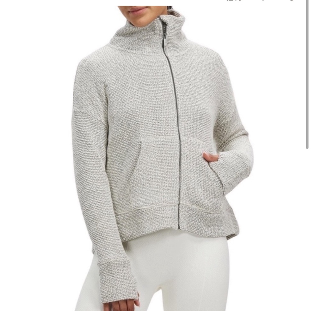 Sweaty Betty Restful Boucle Zip Jacket Sz S